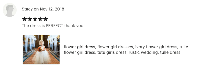  🌟🌟🌟🌟🌟 The dress is PERFECT thank you!